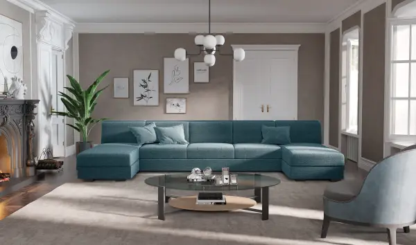 Sofá doble chaise longue de diseño Manhattan