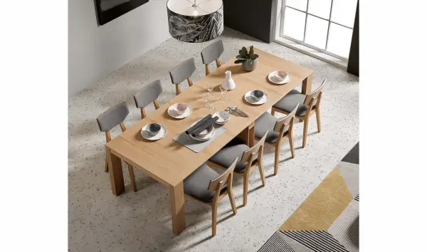Consola convertible en mesa de comedor de diseño Lumier