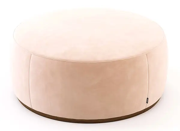 Puff circular terciopelo