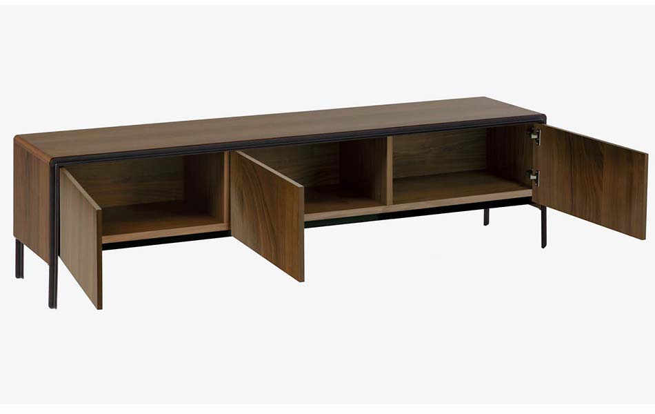 Mesa de televisión nogal industrial Dynaria