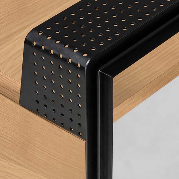 Mesa de escritorio roble industrial Dynaria