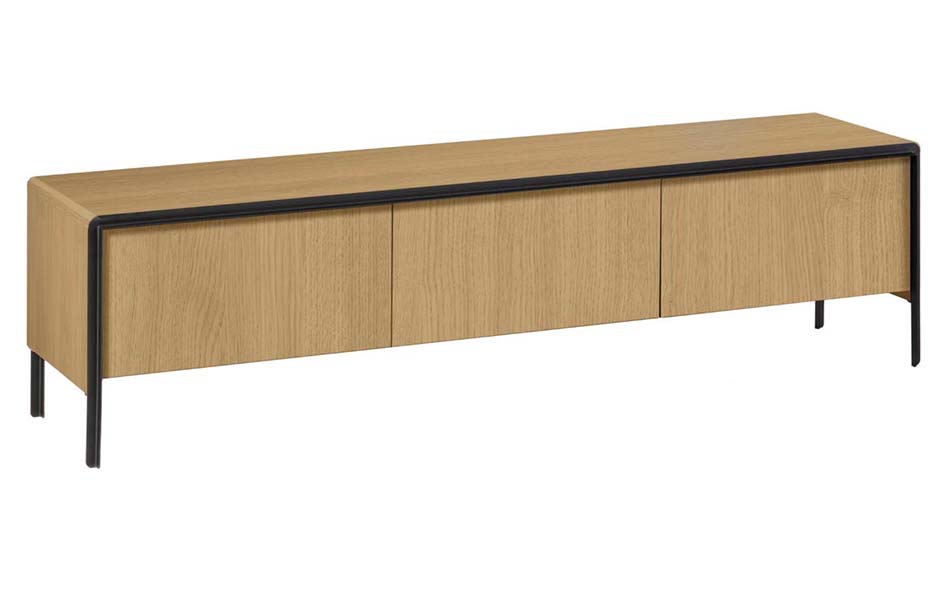 Mesa de televisión roble industrial Dynaria