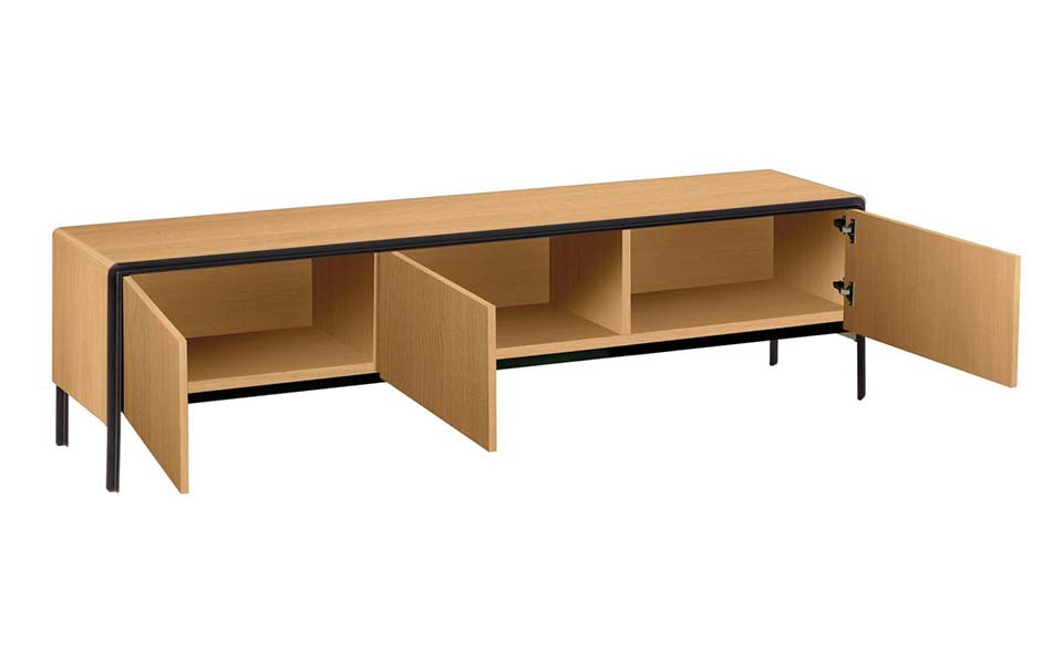 Mesa de televisión roble industrial Dynaria