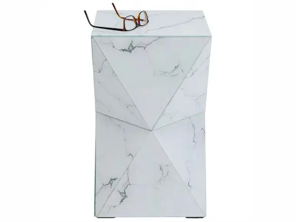 Mesa auxiliar cúbica facetada Luxury