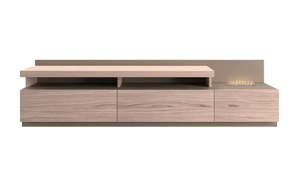 Mesa de televisión de 200 con chimenea eléctrica Arquitec Palermo by Bodonni