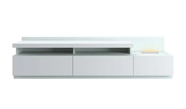 Mesa de televisión de 200 con chimenea eléctrica Arquitec Palermo by Bodonni