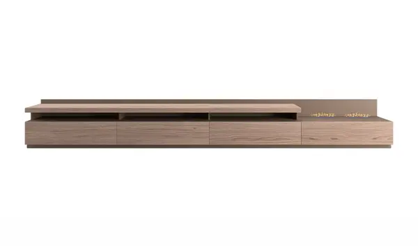 Mesa de televisión de 400 con chimenea eléctrica Arquitect Palermo by Bodonni