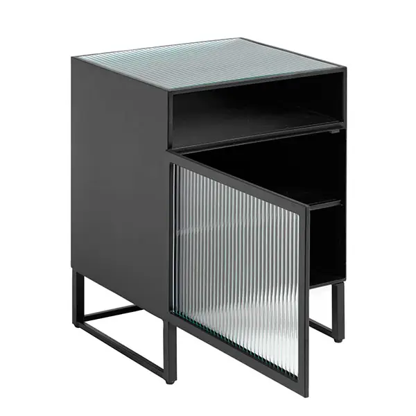Mesa de noche industrial acero Trexei