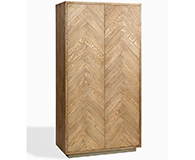Armario de roble natural con puertas en espiga