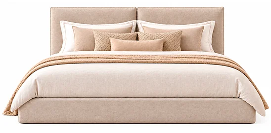 Cama con canapé elevable tapizado Avelia