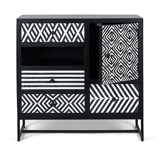 Aparador alto Vintage yin yang madera de mago