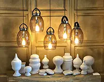 Lámpara de techo cromo Lantern