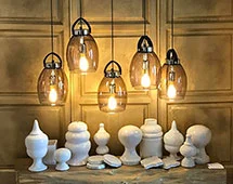 Lámpara de techo cromo Lantern