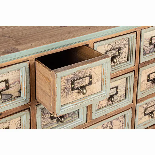 Consola Vintage 1 puertas 7 cajones Cartograf