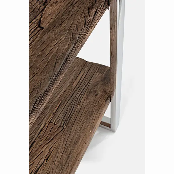 Librería diseño acero y madera reciclada