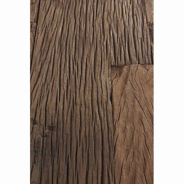 Mesa de centro diseño cuadrada acero y madera reciclada Serrat