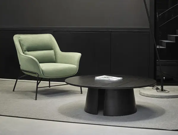 Mesa de centro redonda de diseño Rec