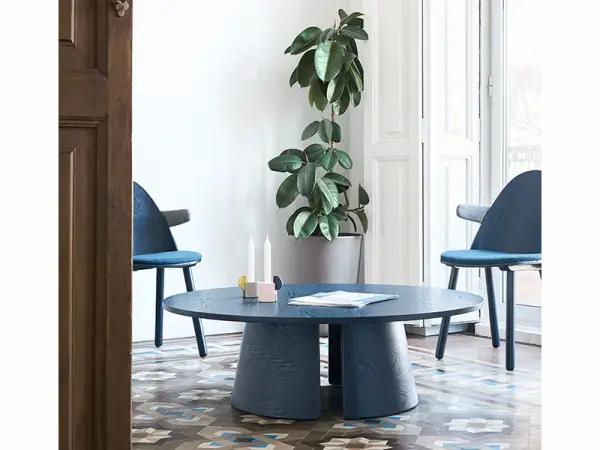 Mesa de centro redonda de diseño Rec