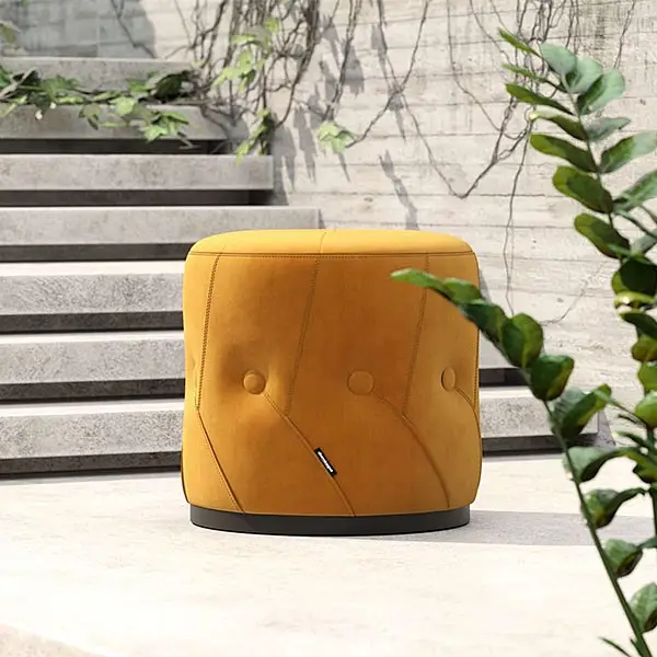 Puff tapizado de diseño Laei