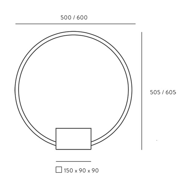 Lámpara de sobremesa circular de led Tivoli