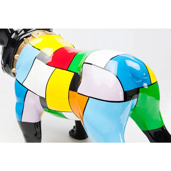 FIGURA DECORATIVA BULLDOG COLORE
