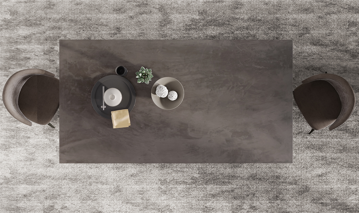 Mesa de comedor industrial microcemento Bellucci