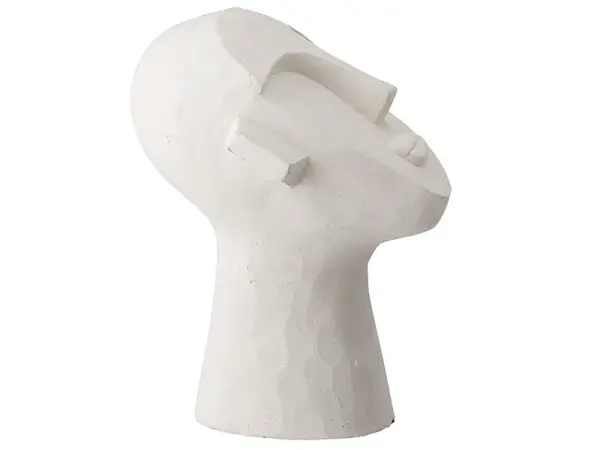 Figura decorativa blanca cemento