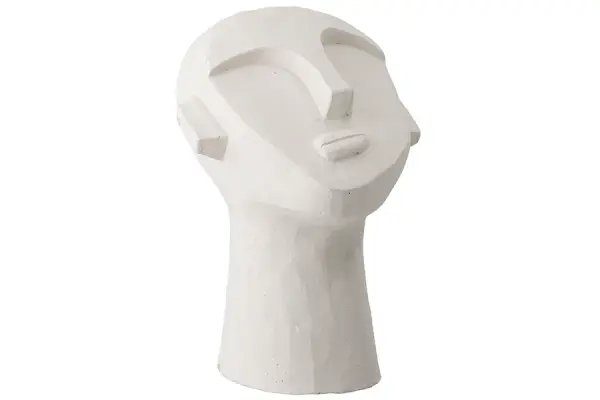 Figura decorativa blanca cemento