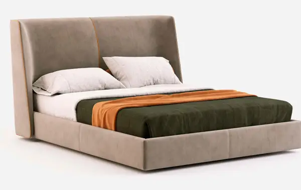 Cama tapizada de diseño Echo