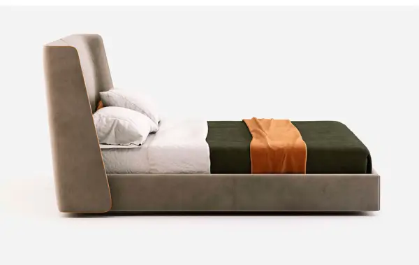 Cama tapizada de diseño Echo