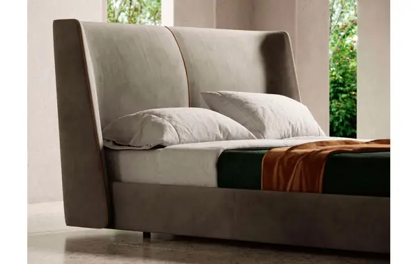 Cama tapizada de diseño Echo