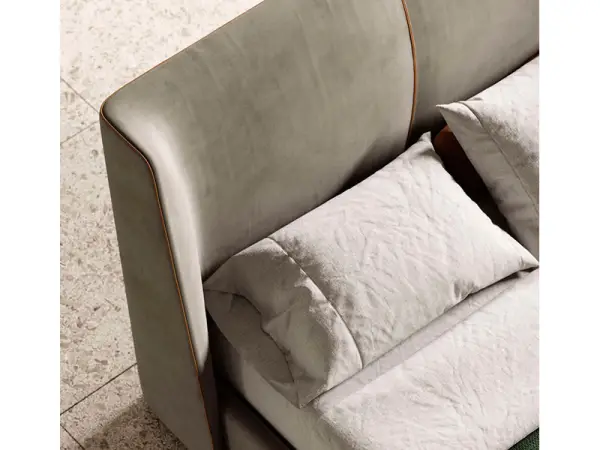 Cama tapizada de diseño Echo