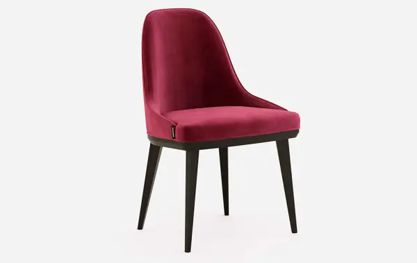 Silla tapizada de diseño Binoche
