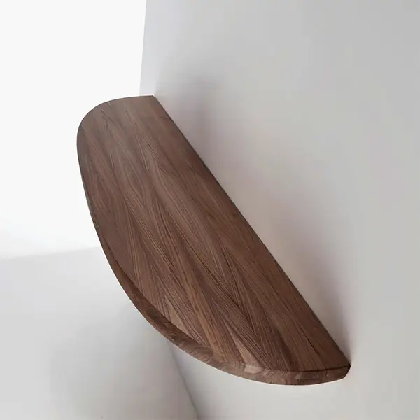 Consola curvada nogal 1 cajón Sedan
