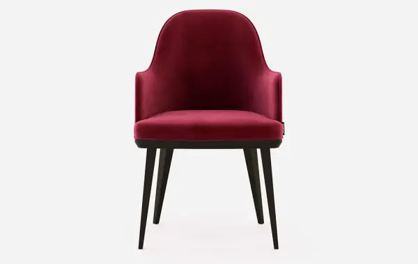 Sillón tapizado de diseño Binoche