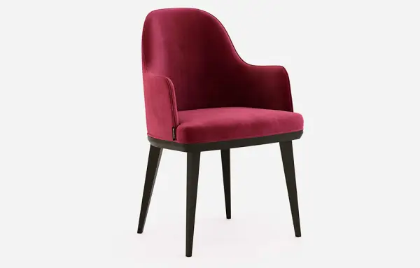 Sillón tapizado de diseño Binoche