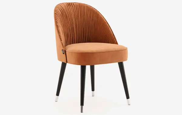 Silla tapizada de diseño Camille
