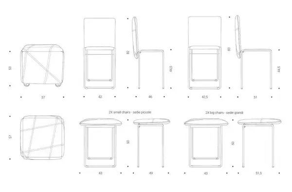 Puff convertible en silla Cubix Ozzio