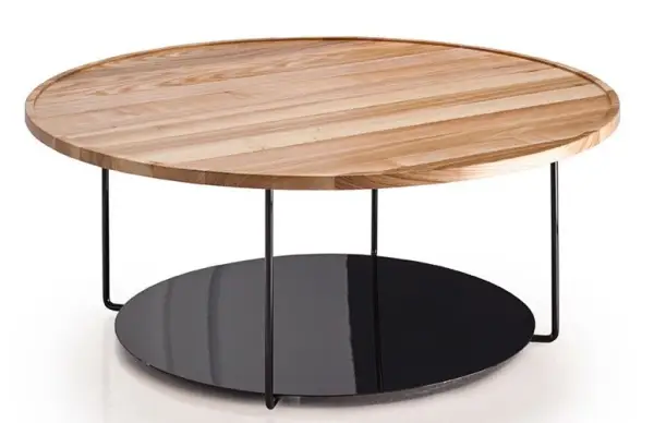 Mesa de centro de metal y mármol o madera Domo