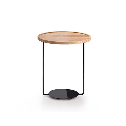 Mesa de rincón de metal y mármol o madera Domo
