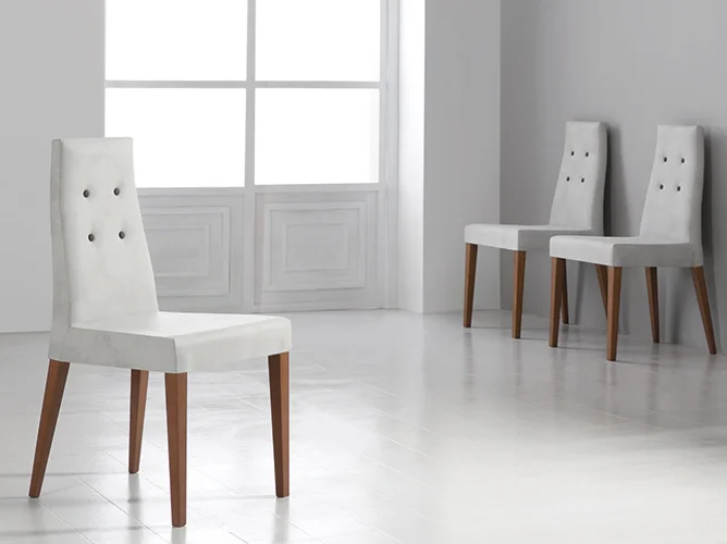 Silla tapizada Auri con cajones
