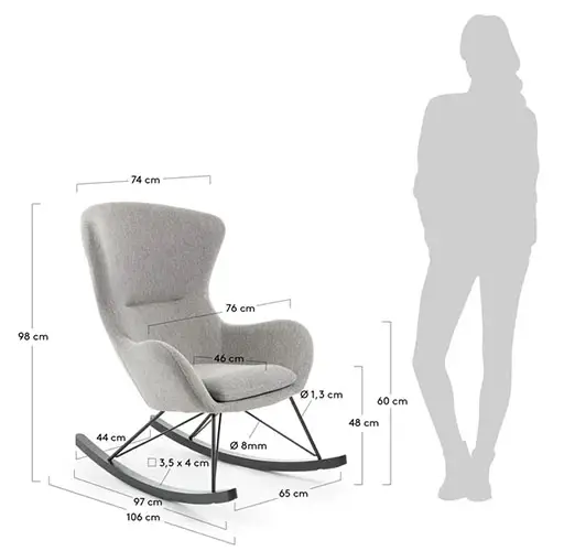 Mecedora Vania gris