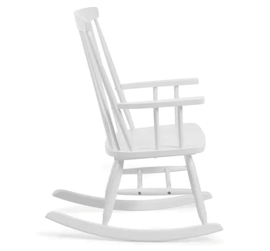 Mecedora de madera caucho Tenzo blanca