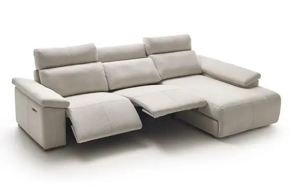 Sofá con chaise longue tapizado relax Melope