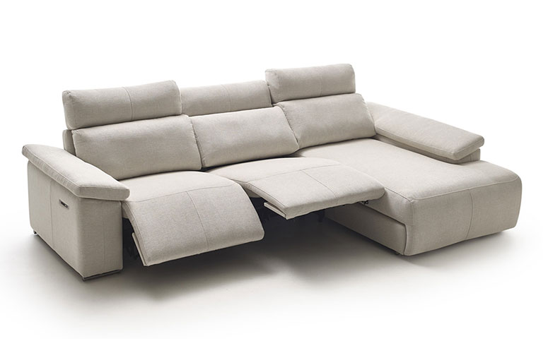 Sofá con chaise longue tapizado relax Melope