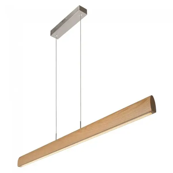 Lámpara de techo columna de madera Led