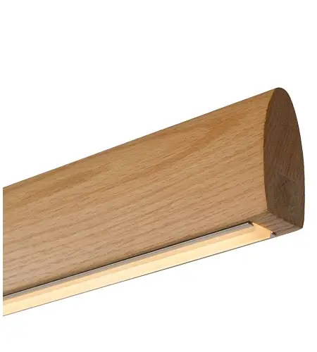 Lámpara de techo columna de madera Led