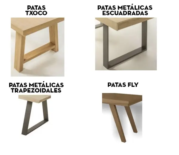 Mesa de comedor industrial con cubertero