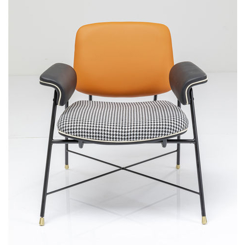 Sillón asiento pata de gallo metálico