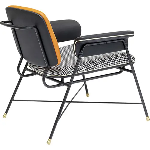 Sillón asiento pata de gallo metálico